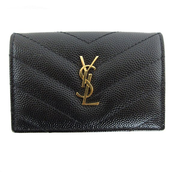 SAINT LAURENT Black Leather Wallet - Picture 1 of 5